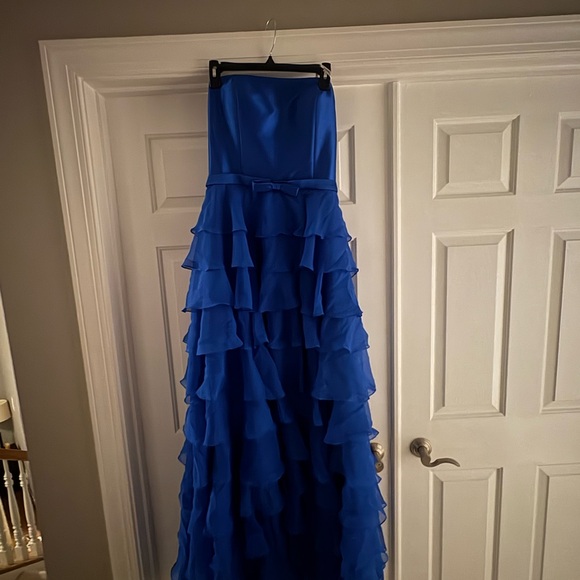 Sherri Hill Vibrant Blue Layered Dress